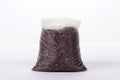 Rice berry in plstic bag Royalty Free Stock Photo