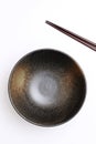 Rice bowl and chopsticks Royalty Free Stock Photo