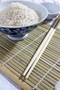 Rice bowl and chopsticks Royalty Free Stock Photo