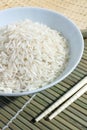 Rice bowl and chopsticks Royalty Free Stock Photo