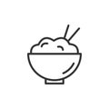 Rice bowl icon vector illustration. Food and cooking Royalty Free Stock Photo
