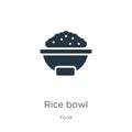 Rice bowl icon vector. Trendy flat rice bowl icon from food collection isolated on white background. Vector illustration can be Royalty Free Stock Photo