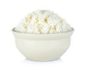 Rice with bowl isolated on the white background