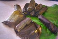 Rice cake in banana leaves (moron or muron) Royalty Free Stock Photo
