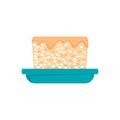Rice cake icon, flat style