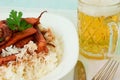 Rice with calamaries Royalty Free Stock Photo