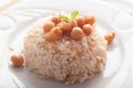 Rice and chick peas Royalty Free Stock Photo