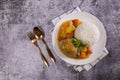 Rice and Chicken Stew with Potatoes and Carrots Royalty Free Stock Photo