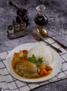 Rice and Chicken Stew with Potatoes and Carrots Royalty Free Stock Photo