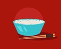 Rice chinese food vector illustration
