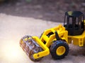 Rice combine harvester. Harvester tractor model on the ground. Royalty Free Stock Photo