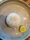 Rice , cooked rice steamed rice on bowl Royalty Free Stock Photo