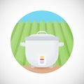 Rice cooker flat icon