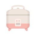 Rice cooker icon, flat style