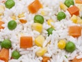 Rice with corn, carrot and pea Royalty Free Stock Photo