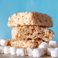 Rice Crispy Treat With Marshmallows Royalty Free Stock Photo