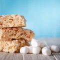 Rice Crispy Treat With Marshmallows Royalty Free Stock Photo