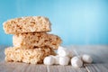 Rice Crispy Treat With Marshmallows Royalty Free Stock Photo