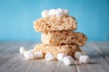 Rice Crispy Treat With Marshmallows Royalty Free Stock Photo