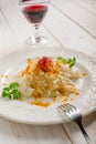 Rice with curry and saffron Royalty Free Stock Photo