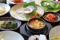 Rice, Doenjang stew and side dishes