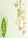 Rice Dumplings background graphic design for the dragon boat festival Royalty Free Stock Photo