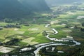 Rice field in Bac Son valley in Vietnam Royalty Free Stock Photo