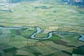 Rice field in Bac Son valley in Vietnam Royalty Free Stock Photo