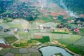 Rice field in Bac Son valley in Vietnam Royalty Free Stock Photo