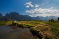 Rice field in Laotian mountains