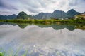The rice field and mountains in BacSon - Vietnam Royalty Free Stock Photo