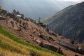 Rice field terraces in Central Nepal Royalty Free Stock Photo