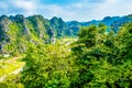 Rice fields, Tam Coc, Ninh Binh, Vietnam landscapes Royalty Free Stock Photo