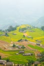 Rice fields on terraced. Fields are prepared for planting rice. Ban Phung, Huyen Hoang Su Phi, Ha Giang Province. Northern Vietnam Royalty Free Stock Photo