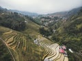 Rice fields on terraced mountain farm landscapes Lao Cai province, Sapa Viet Nam, Northwest Vietnam