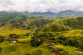 Rice fields in a valley in Vietnam Royalty Free Stock Photo