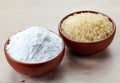 Rice flour and rice Royalty Free Stock Photo
