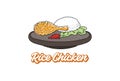 Rice Fried Chicken for Restaurant Food Catering Logo Design