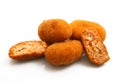 Rice fried croquettes in white background