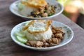 Rice with fried pork with garlic Royalty Free Stock Photo