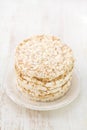Rice galettes on plate Royalty Free Stock Photo