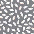 Rice grains seamless pattern