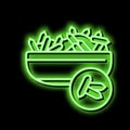 rice groat neon glow icon illustration