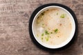 Rice gruel on table Royalty Free Stock Photo