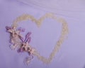 Rice heart and macrame flowers Royalty Free Stock Photo