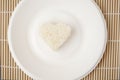 Rice heart shape Royalty Free Stock Photo