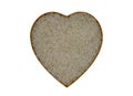 Rice in a heart shape isolated on white background Royalty Free Stock Photo