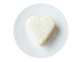 Rice heart shape Royalty Free Stock Photo