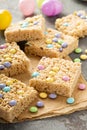 Rice krispies treats with candy