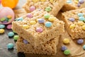 Rice krispies treats with candy Royalty Free Stock Photo